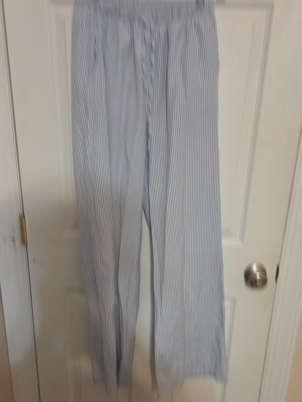 Women's Light Blue Pinstripe Pajama Pants - Comfortable Sleepwear